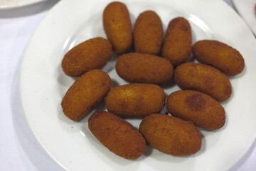 croquettes as tipical breaded spanish food as tapas