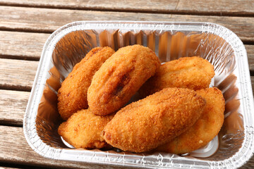 croquettes as tipical breaded spanish food as tapas