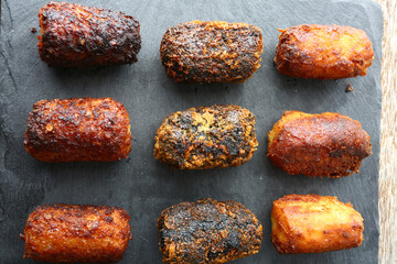 croquettes as tipical breaded spanish food as tapas