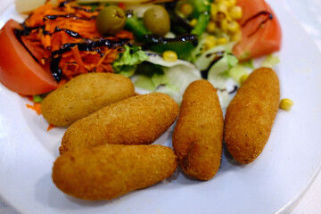croquettes as tipical breaded spanish food as tapas