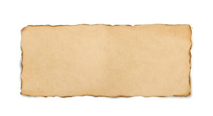 Obraz premium Burnt paper with torn yellow edges Yellow ripped paper torn edges strips isolated