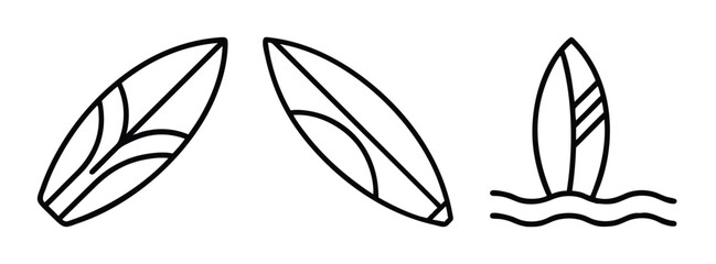 Surfboards vector illustration: summer vacation, beach, surfing, and ocean adventure clip art design