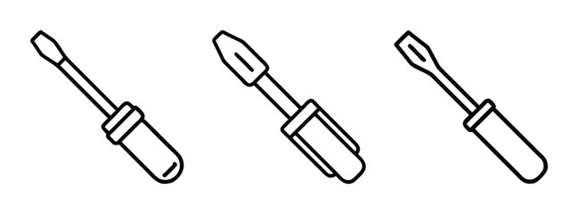 Screwdriver vector illustration: hand tools, flat head screwdriver, repair tool, diy, construction, fix it