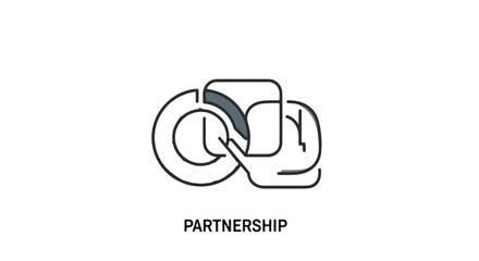 Obraz premium Abstract symbol representing collaboration, teamwork, and connection