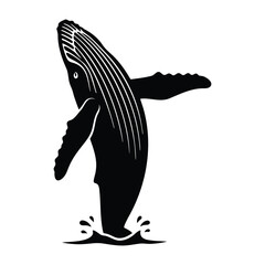 Humpback Whale Spy Hopping Silhouette © MAHEDI