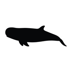 Pilot Whale Simple Silhouette Icon