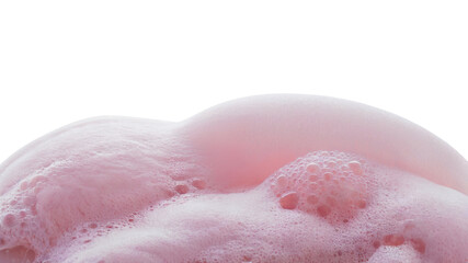 Fototapeta premium close up view of pink soap bubbles . Isolated on transparent background, png