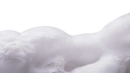fluffy foam . Isolated on transparent background, png