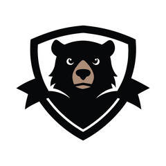 Strong Bear Mascot Logo in Shield Bold Animal Emblem Design for Sports and Gaming