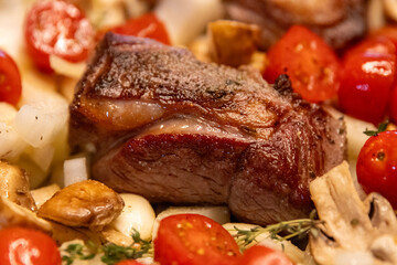 One pot seared lamb steak