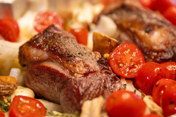 One pot seared lamb steak