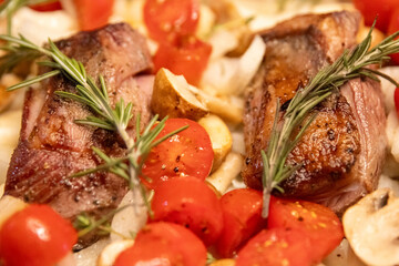 One pot seared lamb steak