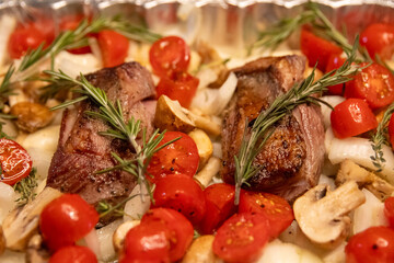 One pot seared lamb steak