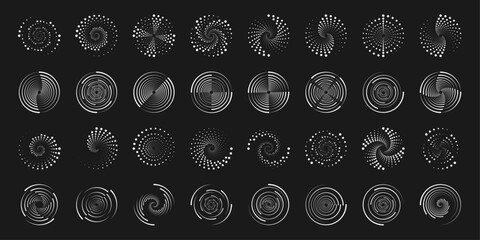 Modern PNG background with halftone square patterns in circular form. Ideal for logos, icons, or creative frames in minimalist design projects. © cloudstock