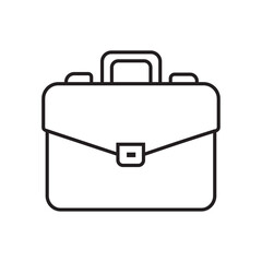 Business beg icon vector illustration bold, light, thin stroke. Diplomat flat sign design. Suitcase symbol. Handbag pictogram. Isolated professional suitcase vector design. briefcase documents.