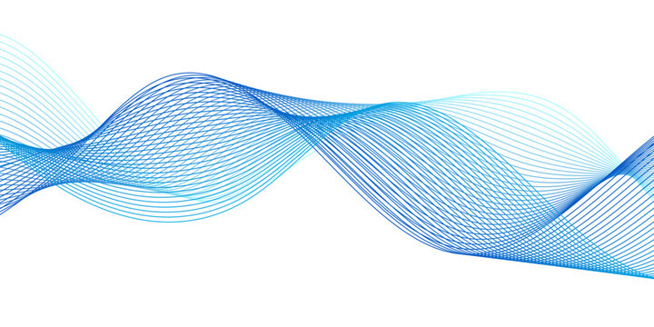 Abstract colorful blue wave and curve lines with technology background. Abstract frequency sound wave lines, Abstract wavy lines for science, technology, banner, business, template, flyer design.	