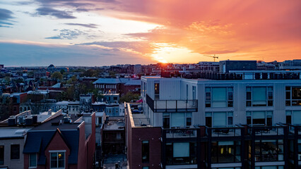 sunset over Washington, D.C.