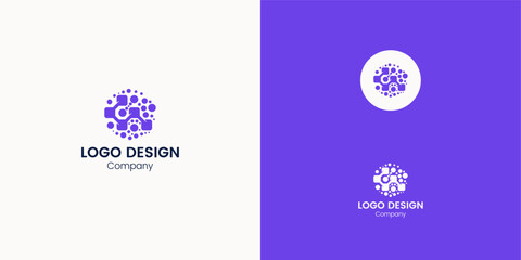 Fototapeta premium Modern Abstract Colorful Logo Design Concept for Branding 