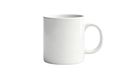 White Coffee Mug Mockup Isolated