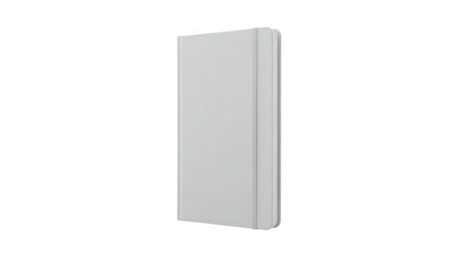 Grey Notebook Mockup Hardcover Isolated
