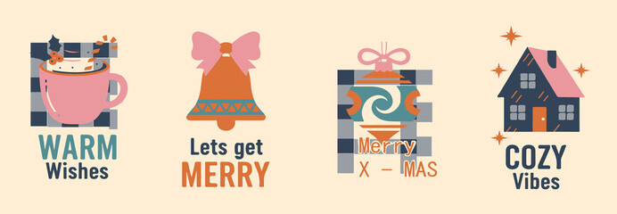 Warm Winter Wishes, Cozy Vibes, and Merry Christmas Graphic Bundle