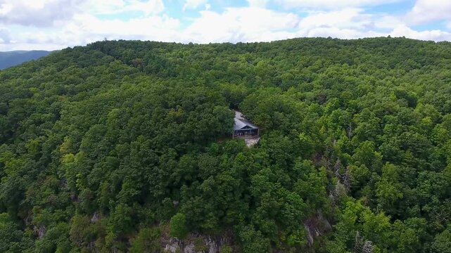 Aerial View of Pretty Place South Carolina in the Mountains