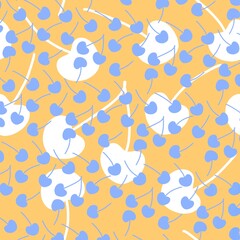 Cartoon fruit seamless retro cherry pattern for wrapping paper and fabrics and linens and kids accessories