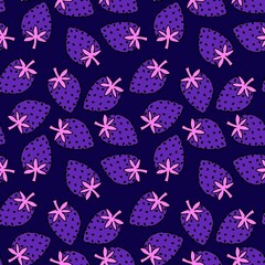 Summer fruits seamless strawberries pattern for wrapping paper and fabrics and kids clothes print and fashion textiles