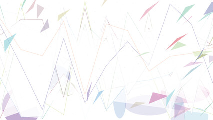 Abstract geometric shapes and lines on a white background