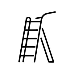 Simple outline of a swimming pool ladder in minimalist style  