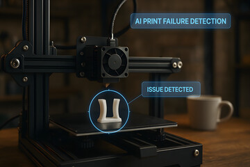 Fototapeta premium AI detects 3D print failures before completion