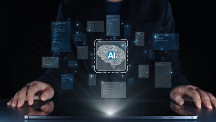 AI Assistant Brain Processor with LLM Technology, Big Data, Machine Learning, Generative AI for Business Support, Future Agentic AI Technology and Artificial Intelligence Prompt Engineering. Elide