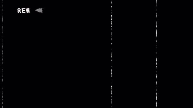 4K VHS Overlay Alpha Channel: Rewinding VCR Glitch, Vertical Analog Damage and Retro Distortion Noise Effect Motion Graphic