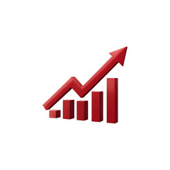 business graph with arrow