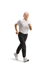 Fit mature man running