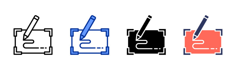 Digital Whiteboard icon sheet multiple style collection