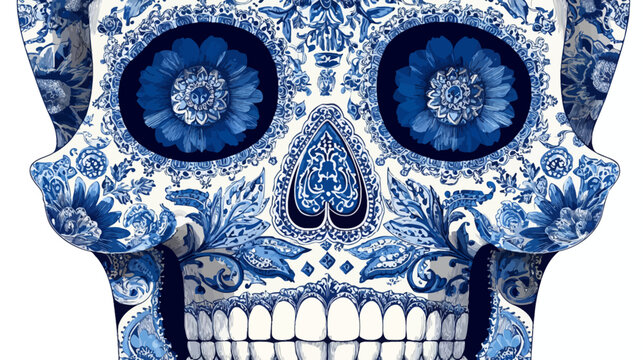 Talavera Style Skull