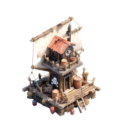 3D Isometric Pirate Ship