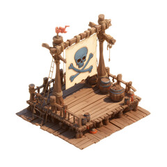 3D Isometric Pirate Room 