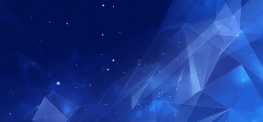A Stunning Abstract Design Featuring Blue Geometric Shapes and Starry Background Creating a Futuristic Atmosphere