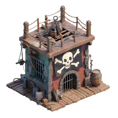3D Isometric Pirate Ship