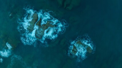 view from above of the sea coast
