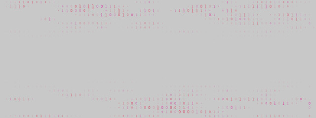 Abstract Digital Binary Code Pattern Background with Red and Pink Numbers on Grey Surface for Technology and Data Concepts