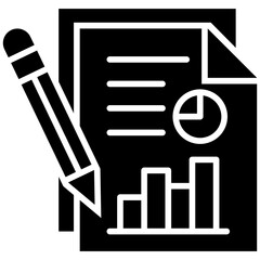 Fototapeta premium Financial Report Icon