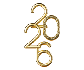 Shimmering golden 2026 new year design element for celebratory graphics, perfect for elegant invitations and holiday marketing campaigns this season