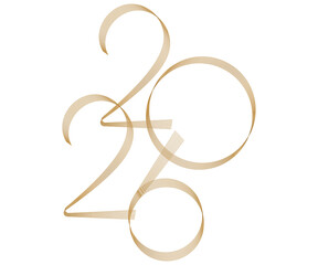 Elegant 2026 New Year design with golden lines, perfect for sophisticated invitations and modern greetings, shining with festive celebration and refined style