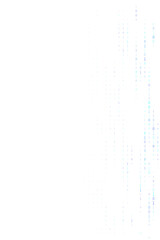 Falling Binary Code Stream on Dark Background Representing Digital Data and Technology