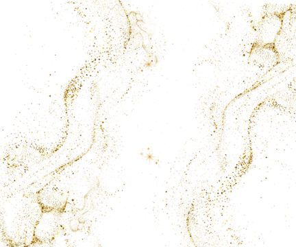 Stunning gold glitter dust flowing in elegant swirls, perfect for holiday themes, luxury branding, or magical designs, creating a vibrant festive mood