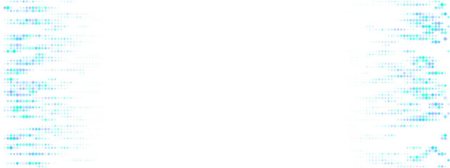 Obraz premium Abstract digital background with glowing blue and green pixelated data streams on a dark backdrop, representing modern technology and futuristic concepts