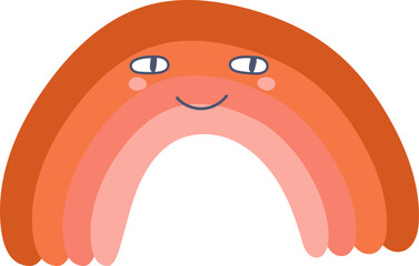 Smiling Rainbow with Eyes